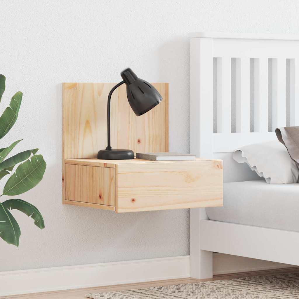 Seinälle asennettava yöpöytä 2 pcs Ruskea 42 x 32.5 x 40 cm