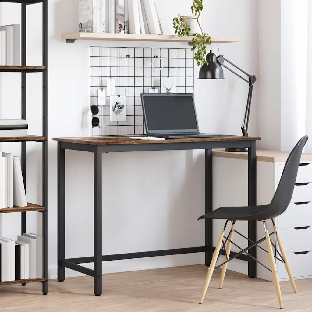 Pöytä Savupähkinä 80 x 50 x 76,5 cm Kehitetty puu ja teräs