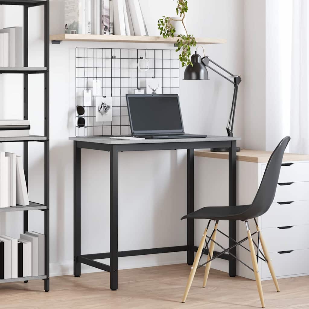 Pöytä Harmaa Sonoma 100 x 50 x 76,5 cm Kehitetty puu ja teräs