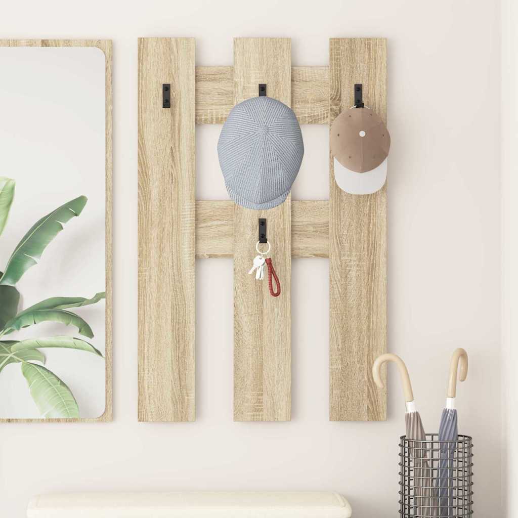 Seinälle asennettava takkihylly Sonoma tammi 65 x 3 x 100 cm