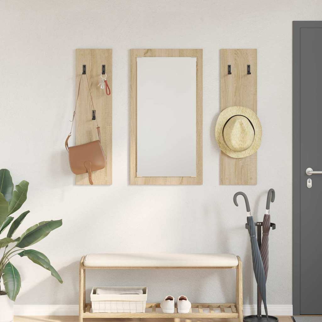 Seinälle asennettava takkihylly Sonoma tammi 96 x 1.5 x 90 cm