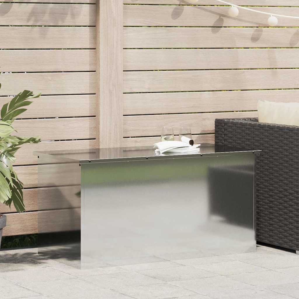 Ulkosäilytyslaatikko Hopea 100 x 50.5 x 50 cm Galvanoitu teräs