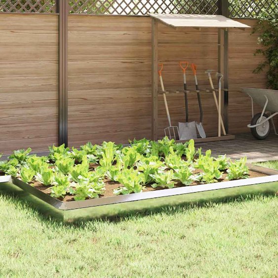 Etanaaita 16 pcs Hopea 100 x 3,5 x 25 cm Ruostumaton teräs