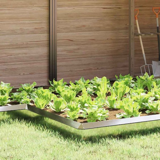 Etanaaita 4 pcs Hopea 13,5 x 13,5 x 25 cm Galvanoitu teräs