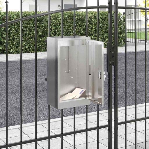 Postilaatikko Musta 30 x 23 x 55 cm Ruostumaton teräs