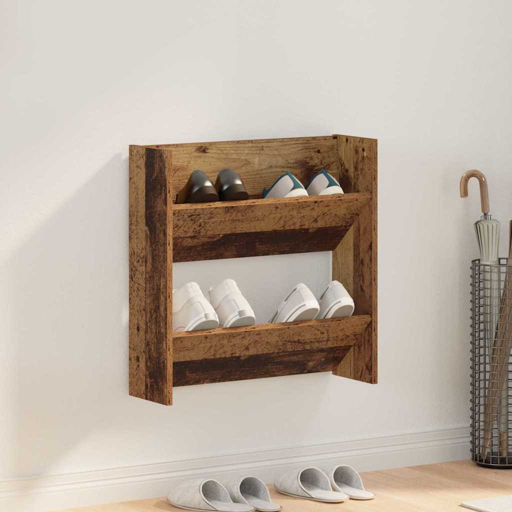 Seinäkenkäkaapit Vanha puu 60 x 18 x 60 cm Tekninen puu