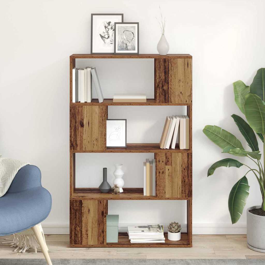 Kirjahylly Vanha puu Tekninen puu 80 x 24 x 124 cm Hyllystö