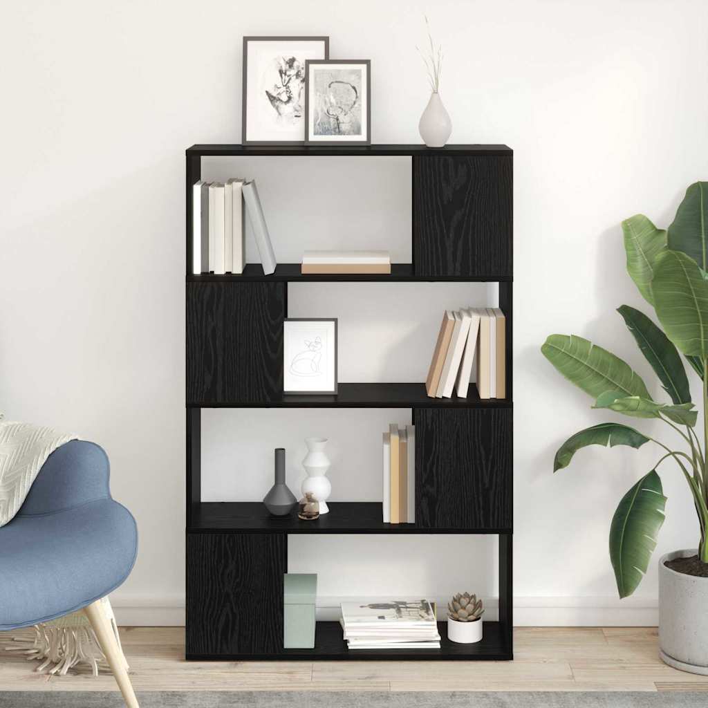 Viihdekeskus Musta tammi Tekninen puu 80 x 24 x 124 cm