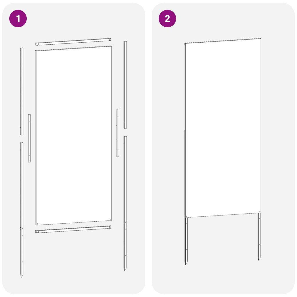 Puutarhan koristepaneeli Ruosteinen 50 x 140 cm