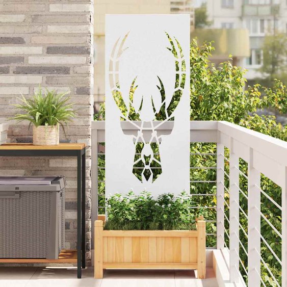 Puutarhan yksityisyyden verho Eläinkuvio Valkoinen 50 x 140 cm