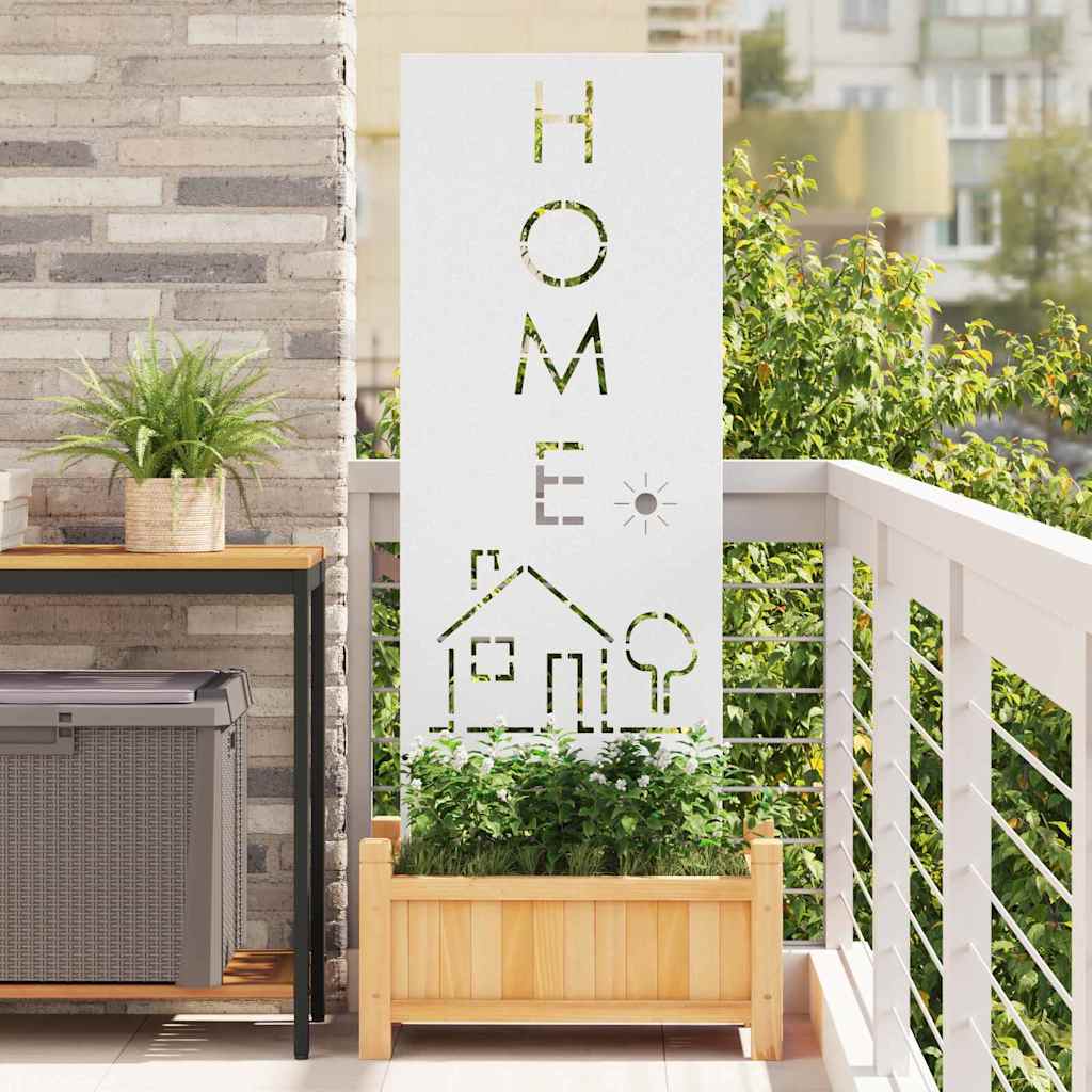 Puutarhan koristepaneeli Valkoinen 50 x 140 cm