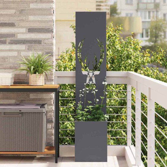 Puutarhan yksityisyyden verho Antrasiitti 32 x 140 cm