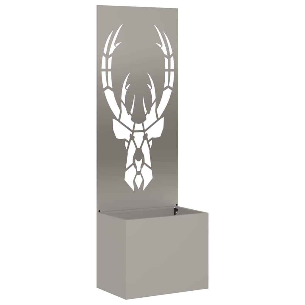 Puutarhan ruukkukasvi koristepaneelilla Ruosteinen 50 x 140 cm