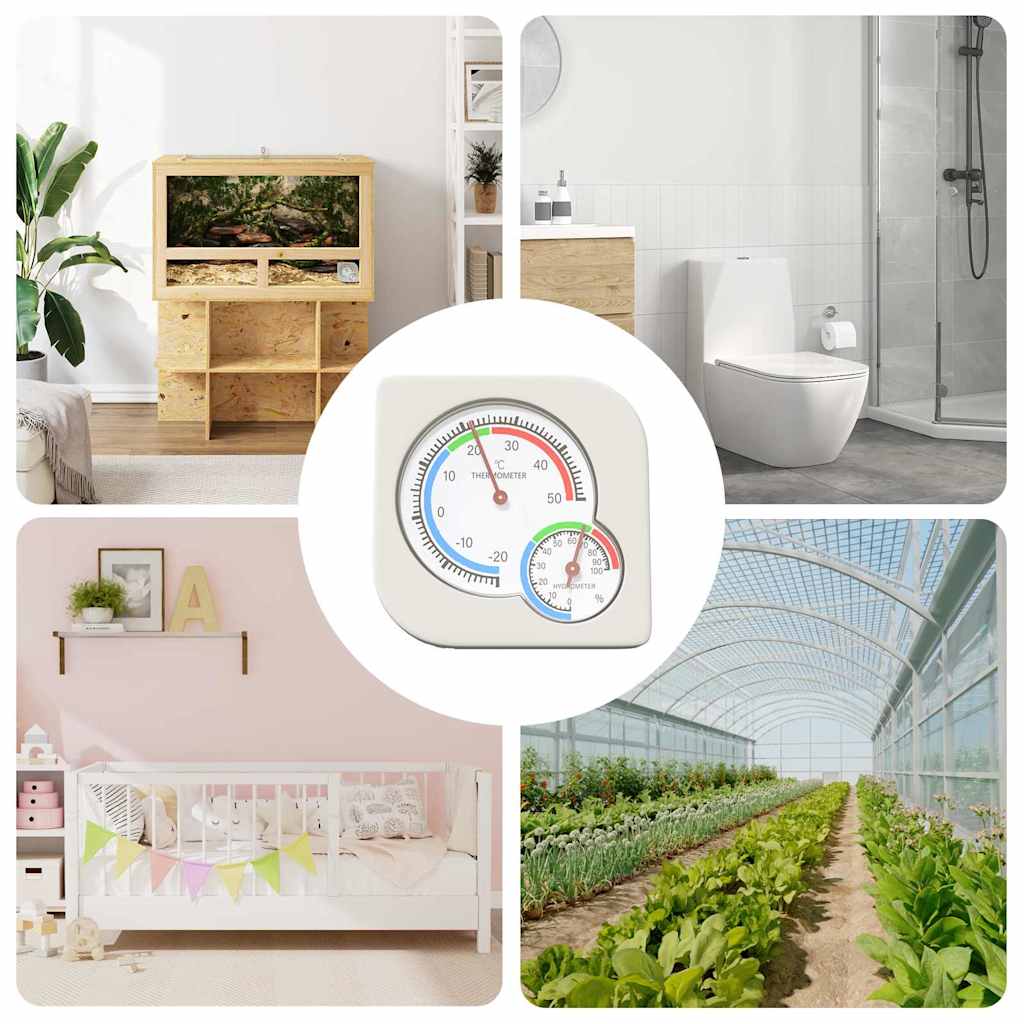 Termohygrometri Valkoinen 7,5 x 7,5 x 1,2 cm ABS