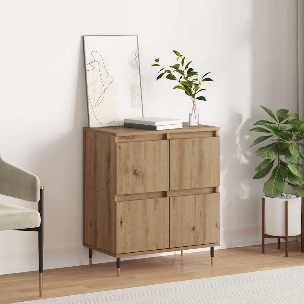 Sivupöytä säilytystilassa ovella Ruskea 60 x 35 x 70 cm Tekninen puu