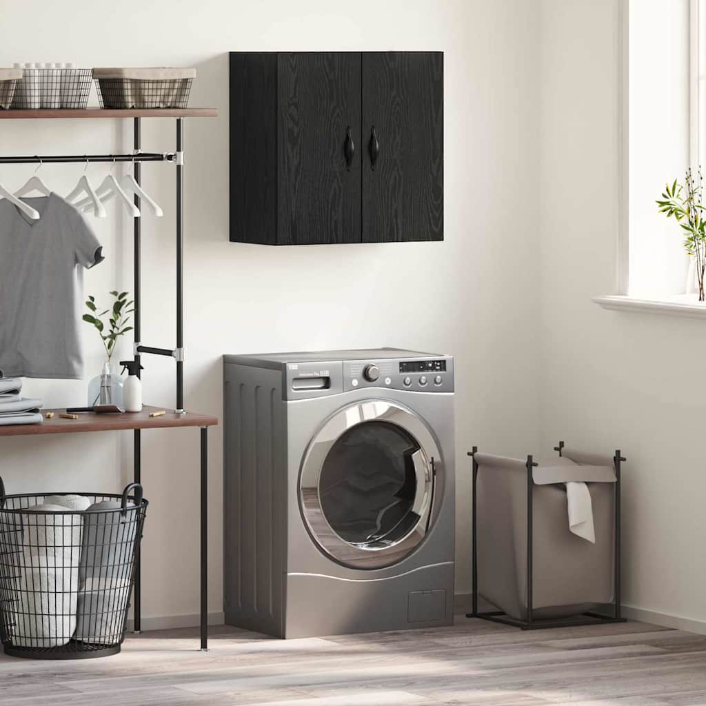 Seinäkaappi Seinäkiinnitettävä Musta tammi Tekninen puu