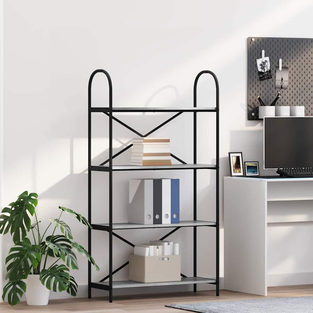 Kirjahylly Harmaa sonoma 80 x 30 x 146 cm Tekninen puu