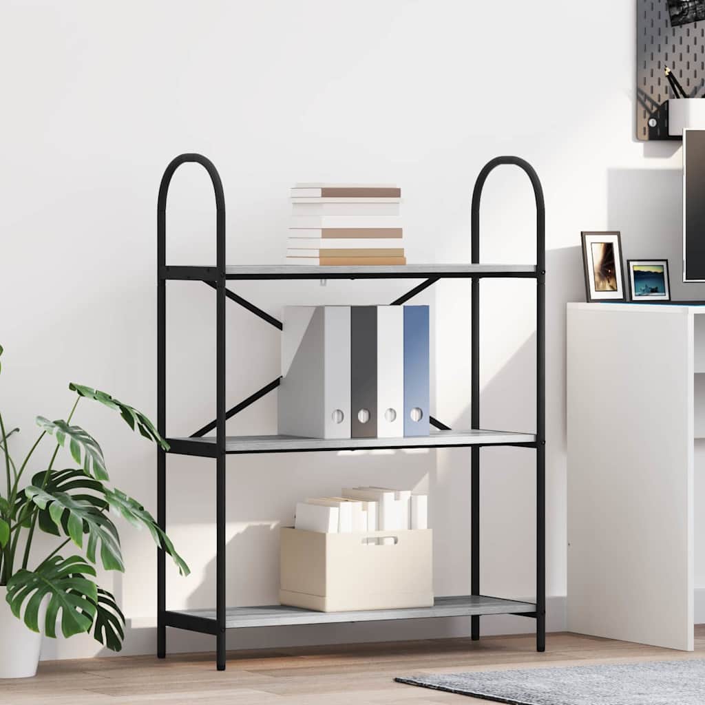 Kirjahylly Harmaa sonoma 80 x 30 x 109 cm Tekninen puu