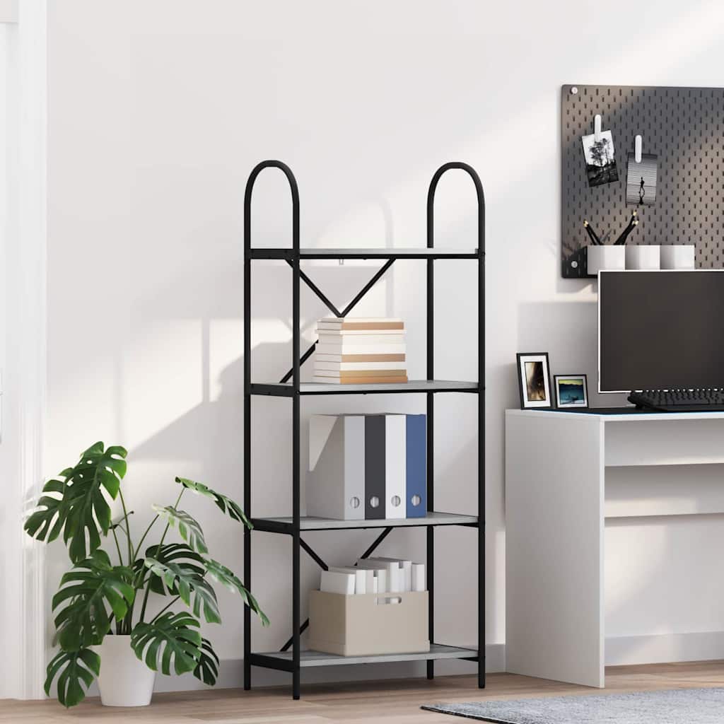 Kirjahylly Harmaa sonoma 60 x 30 x 146 cm Tekninen puu