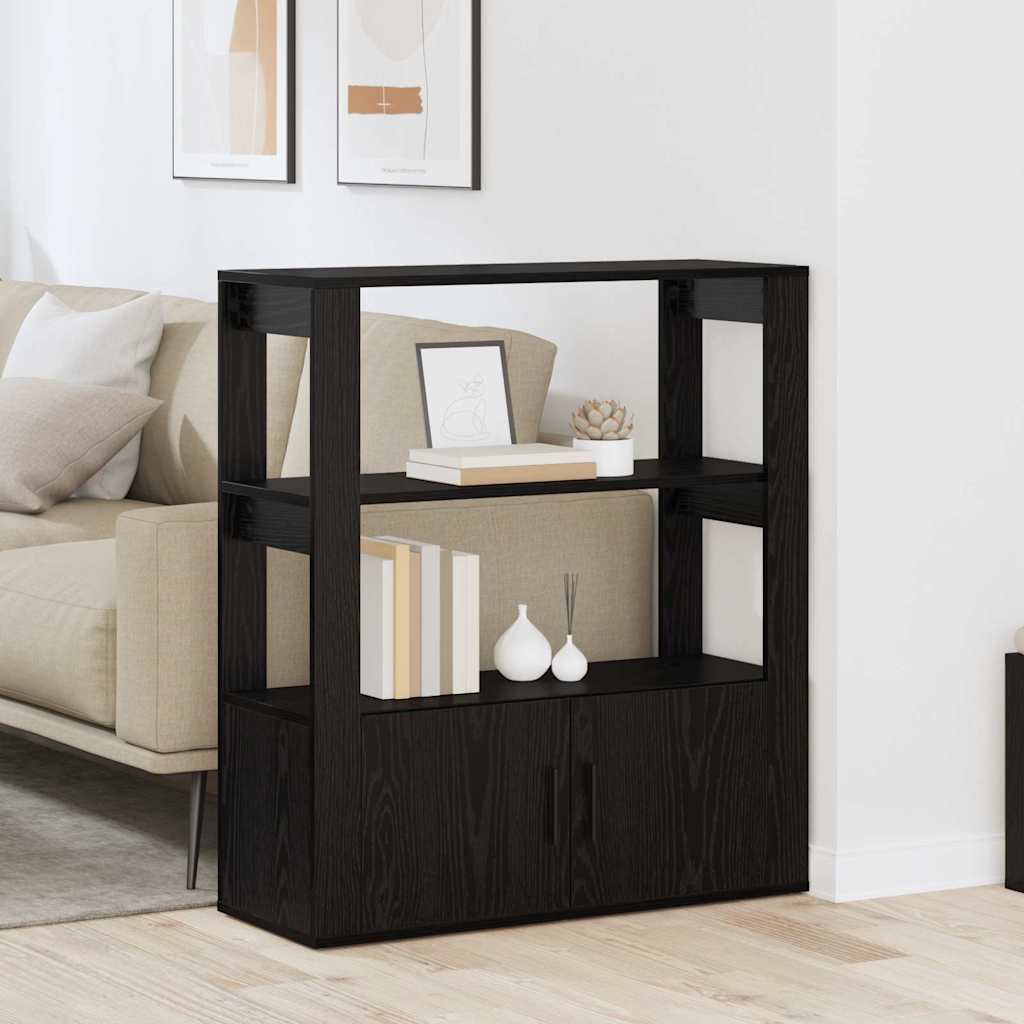 Sivupöytä Musta tammi 30 x 80 x 90 cm Tekninen puu