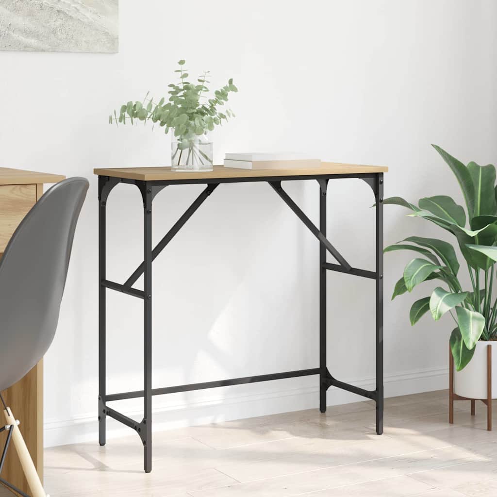 Konsolipöytä artesaani tammi 75 x 32 x 75 cm Tekninen puu