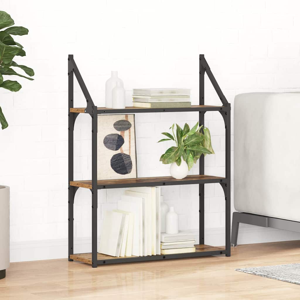 Seinähylly hyllyllä Vanha Puu 60 x 21 x 78,5 cm Tekninen puu