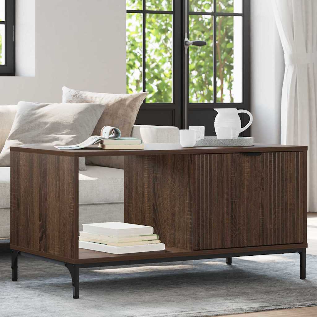 Sohvapöytä Ruskea tammi 90 x 49 x 46 cm Tekninen puu