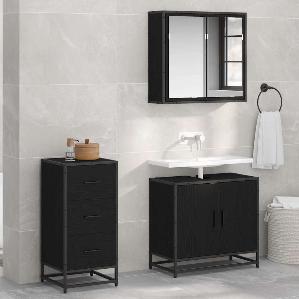 Sivupöytä Musta tammi 35.5 x 35 x 76 cm Tekninen puu