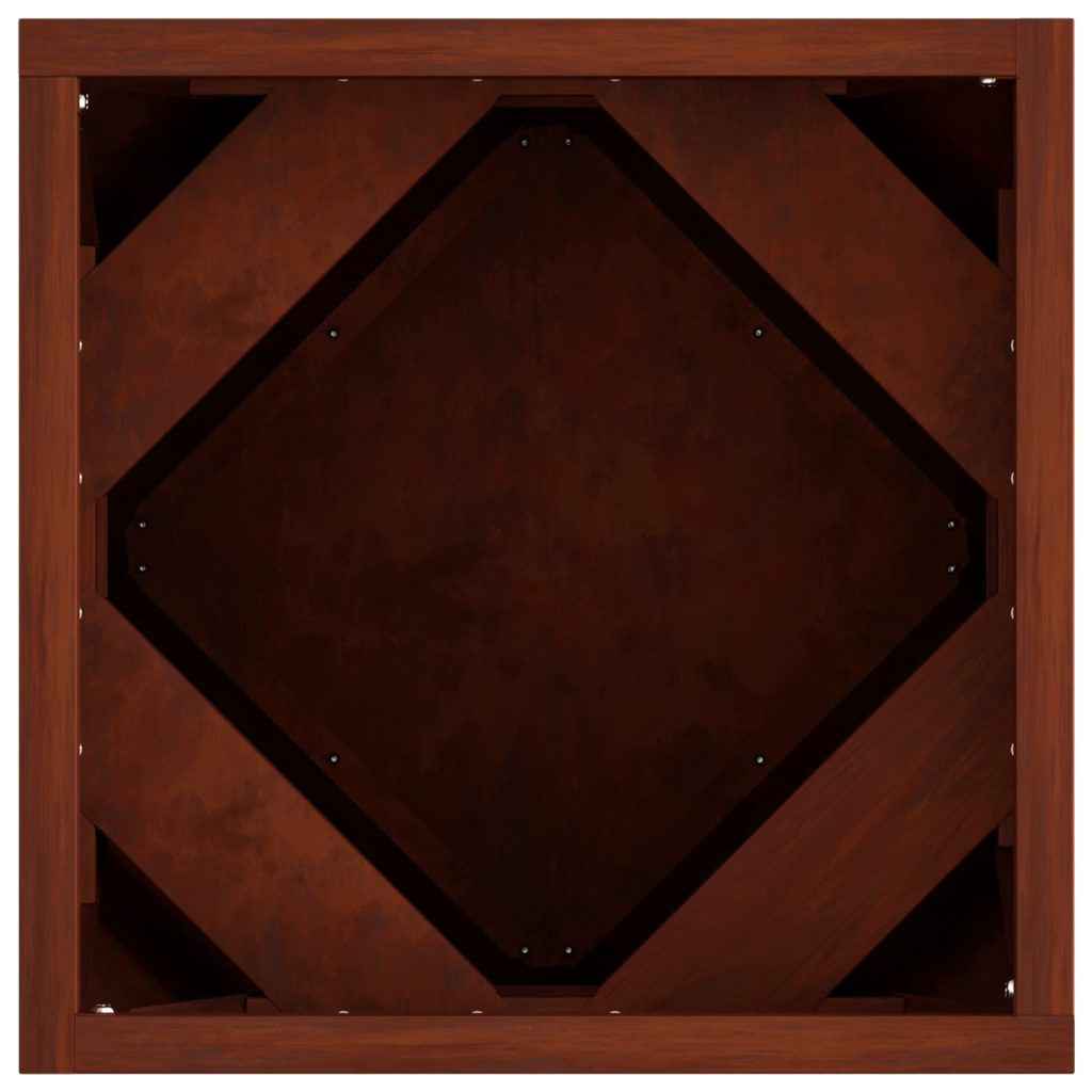 Kukkalaatikko Ruosteinen 30 x 30 x 30 cm Kulunut Teräs