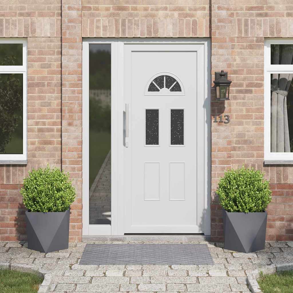 Kukkalaatikko 2 pcs Antrasiitti 40 x 40 x 40 cm Teräs