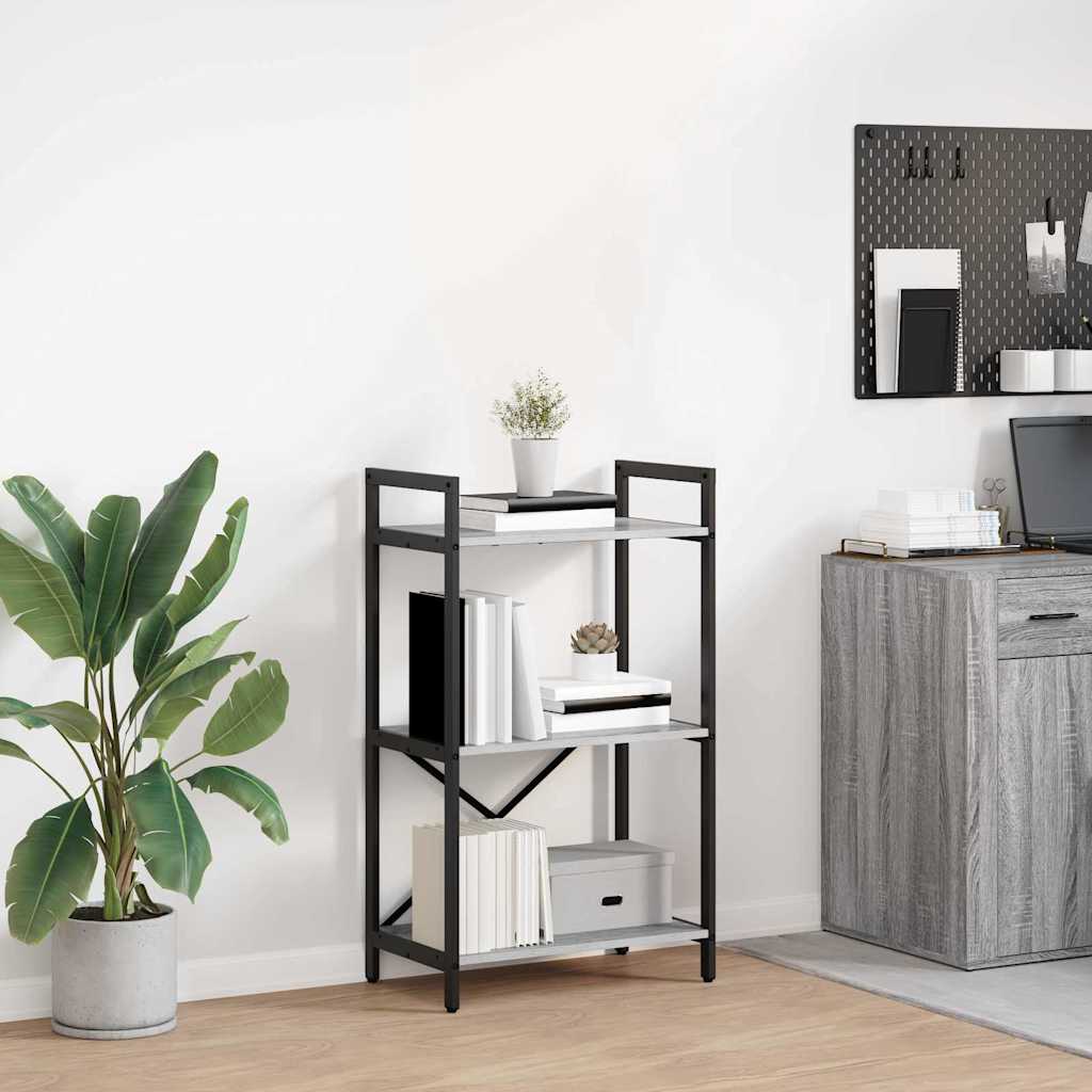 Kirjahylly Harmaa Sonoma 56 x 34 x 96 cm Tekninen puu