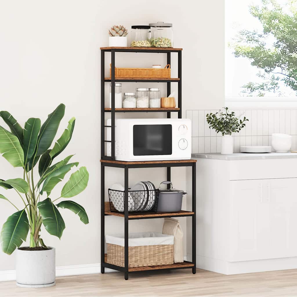 Keittiöhylly Vanha Puu 60 x 40 x 168 cm Tekninen puu