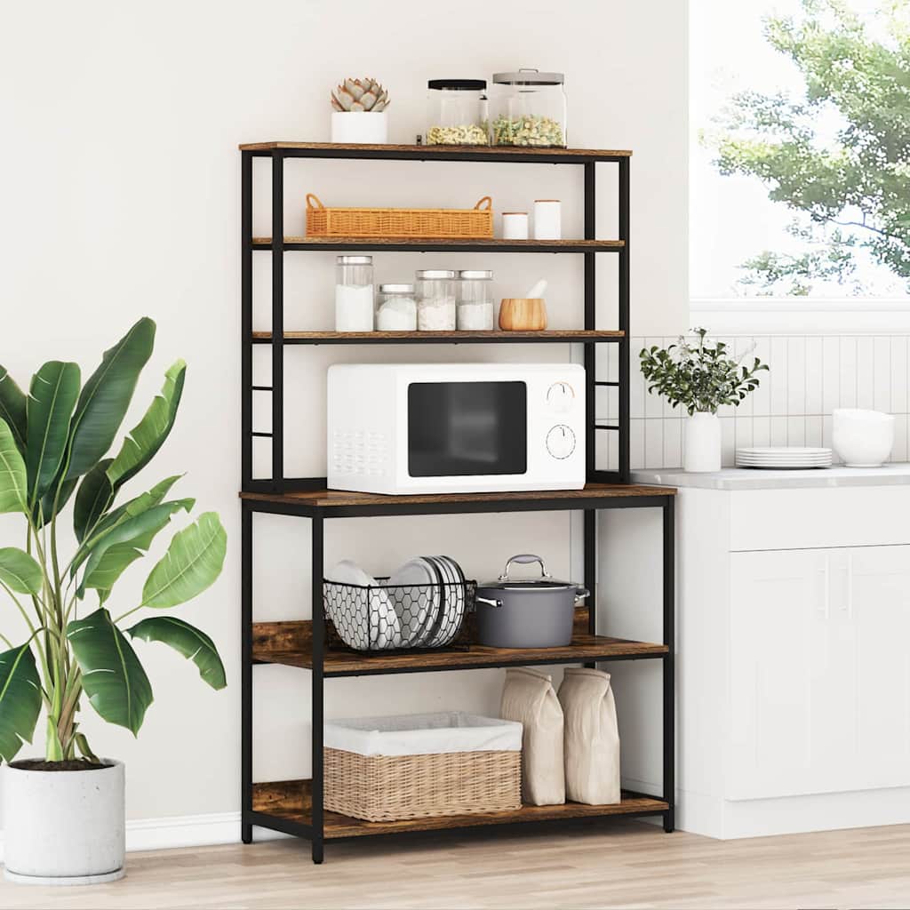 Keittiöhylly Savupähkinä 100 x 40 x 168 cm Tekninen puu