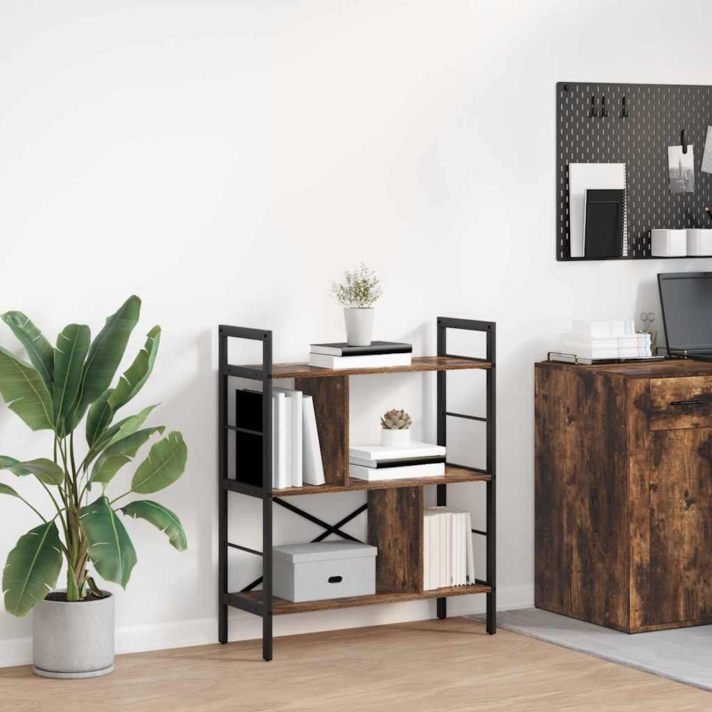 Kirjahylly Savupähkinä 75 x 30 x 91 cm Tekninen puu