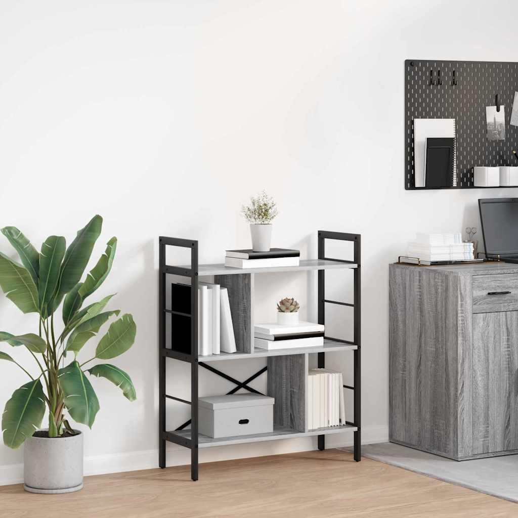 Kirjahylly Harmaa Sonoma 75 x 30 x 91 cm Tekninen puu