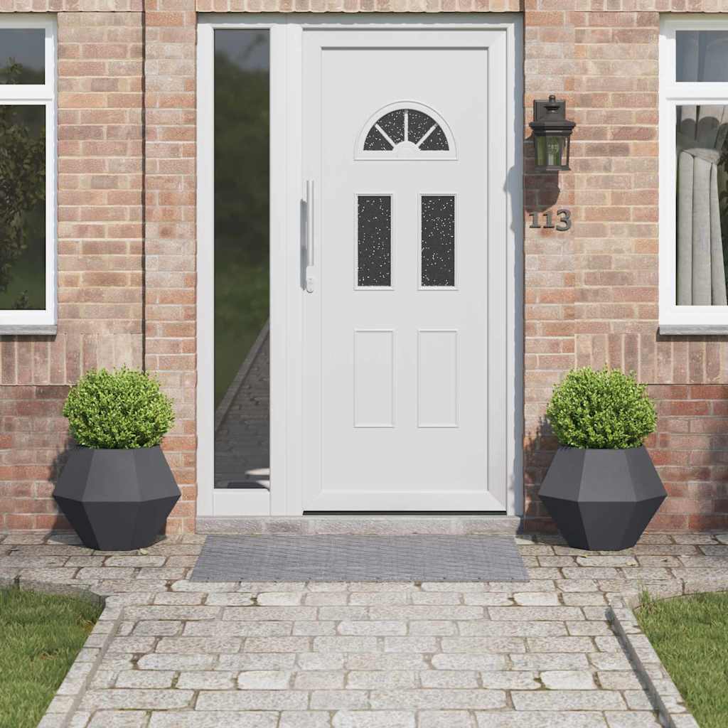 Kukkalaatikko 2 pcs Antrasiitti 50 x 50 x 40 cm Teräs