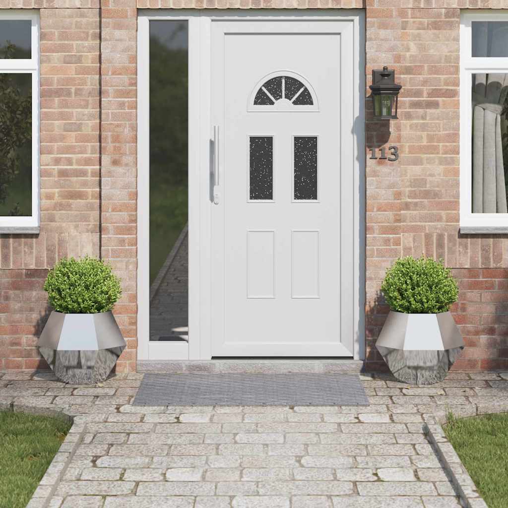 Kukkalaatikko 2 pcs Hopea 50 x 50 x 40 cm Galvanoitu teräs