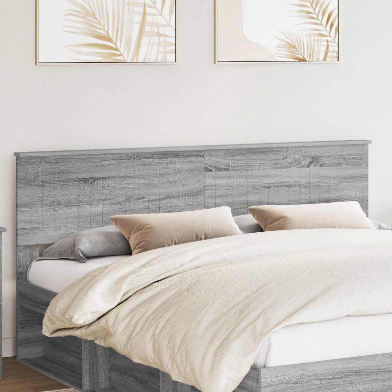 Päätylevy päätyllä Harmaa Sonoma 180 cm Tekninen puu