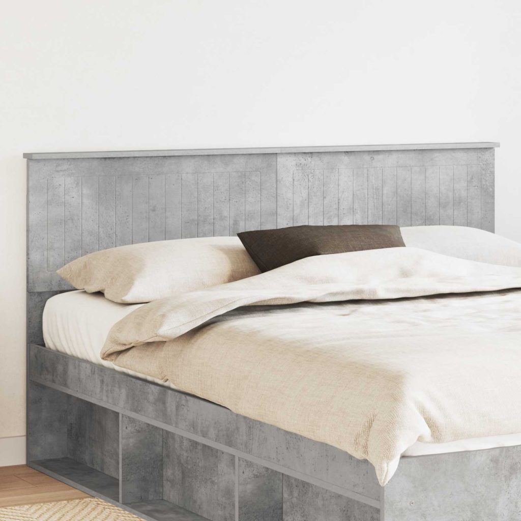 Päätylevy päätyllä Betoni Harmaa 160 cm Tekninen puu