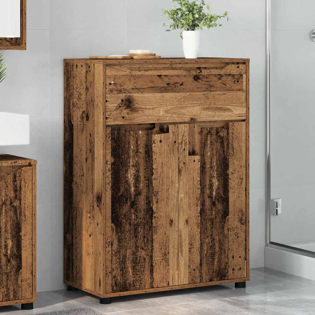 Kylpyhuonekaappi Vanha Puu 72,5 x 36,5 x 100 cm Tekninen puu