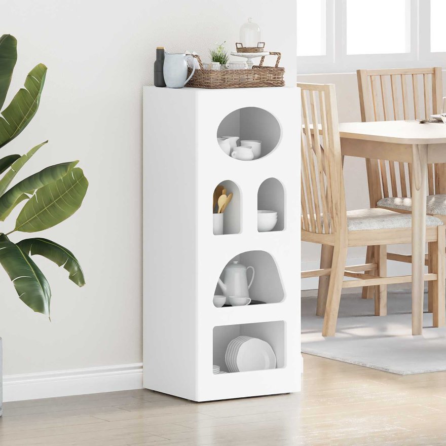 Sivupöytä Valkoinen 40 x 35 x 100,5 cm Tekninen puu