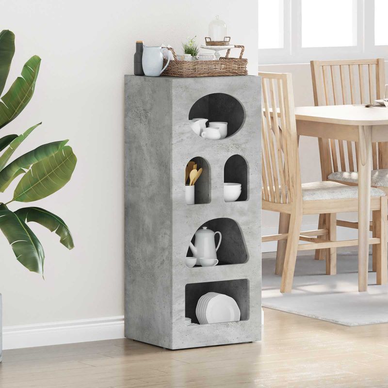 Sivupöytä Betoni Harmaa 40 x 35 x 100,5 cm Tekninen puu