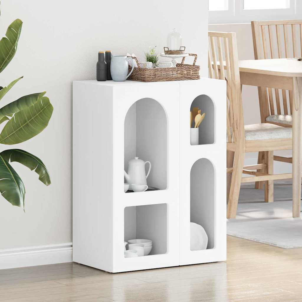 Sivupöytä Valkoinen 59 x 35 x 80.5 cm Tekninen puu