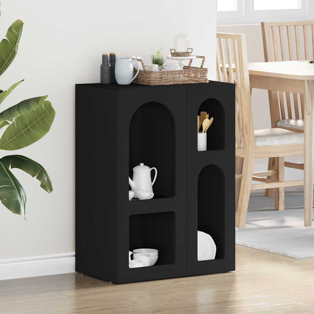 Sivupöytä Musta 59 x 35 x 80.5 cm Tekninen puu