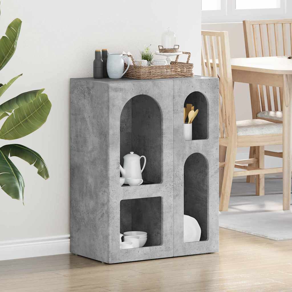 Sivupöytä Betoni Harmaa 59 x 35 x 80.5 cm Tekninen puu