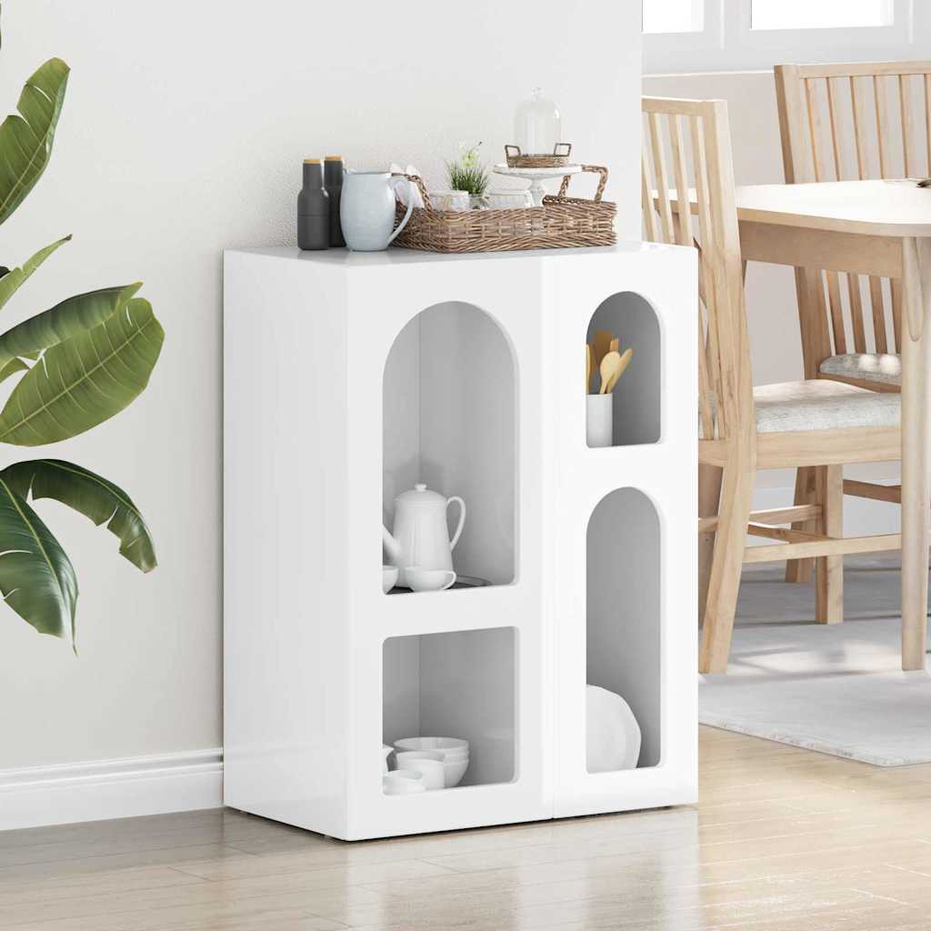 Sivupöytä Korkean kiillon valkoinen 59 x 35 x 80.5 cm