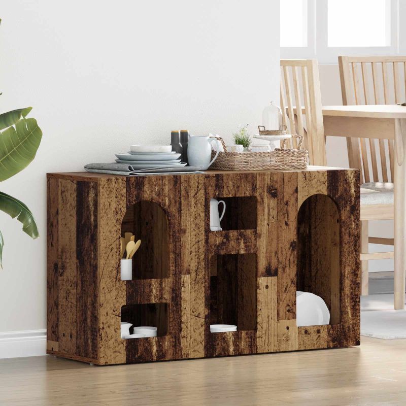 Sivupöytä Vanha puu 100 x 35 x 59 cm Tekninen puu