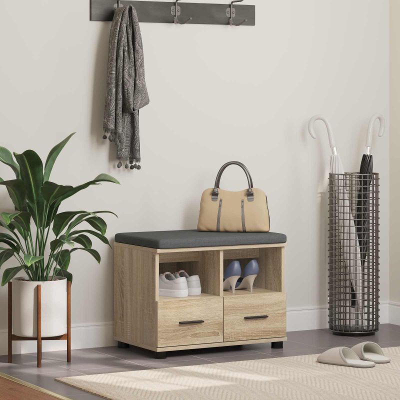 Halli penkki tyynyllä Sonoman tammi 60 x 38 x 46 cm