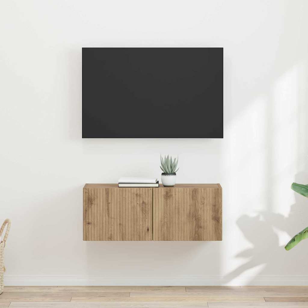 TV-seinäkaappi 2 pcs Taidekoivu 60 x 31 x 29.5 cm Tekninen puu