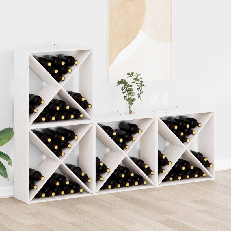 Viinipukki 4 pcs Valkoinen 62 x 25 x 62 cm Massiivinen mänty